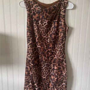 Leopard Print Sleeveless Dress